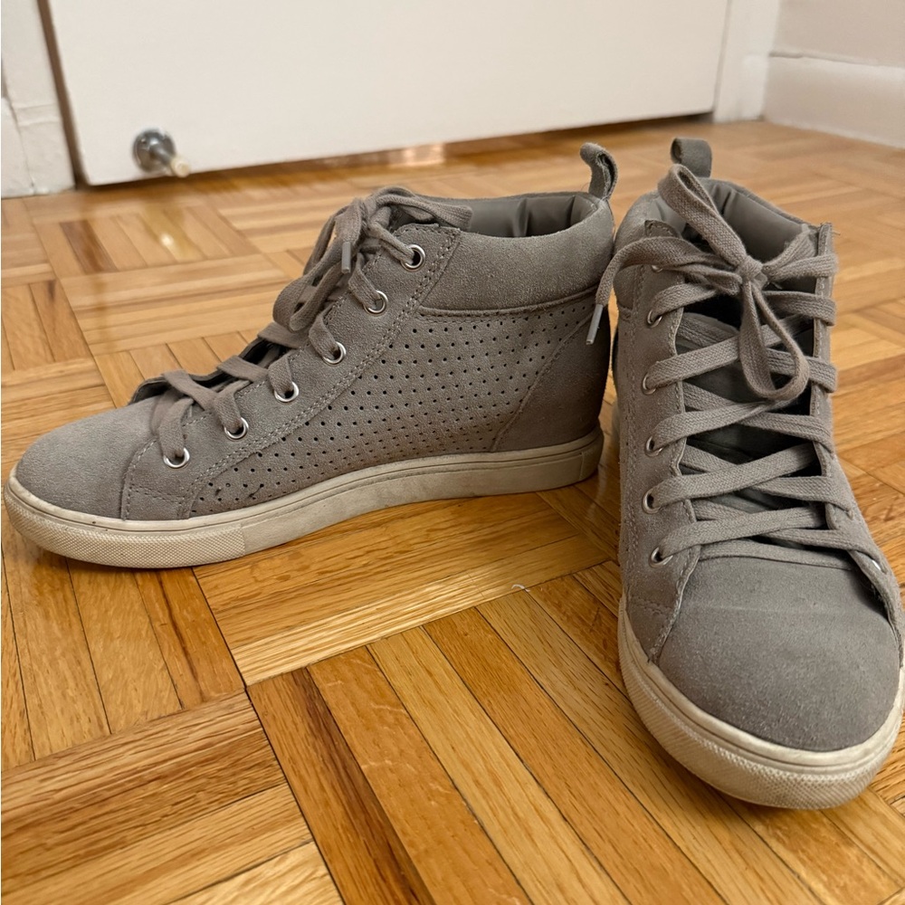Grey Suede Steve Madden Sneakers